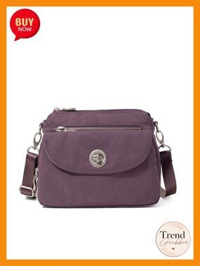 Lightweight Water-Resistant RFID Crossbody Bag with Interior Organization
